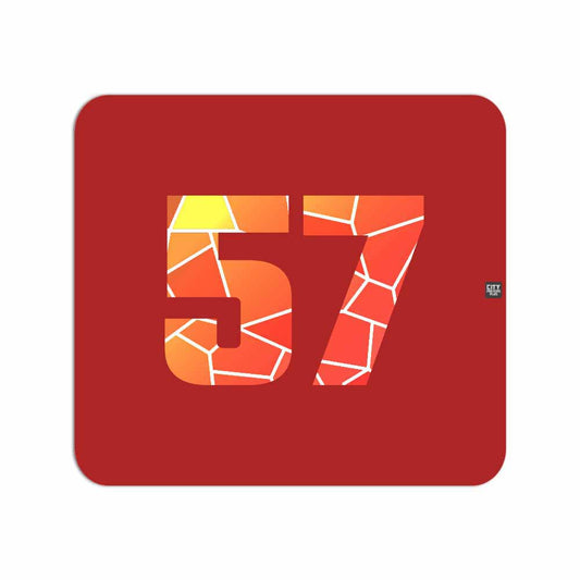 57 Number Mouse pad (Red)