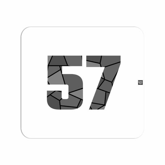 57 Number Mouse pad (White)