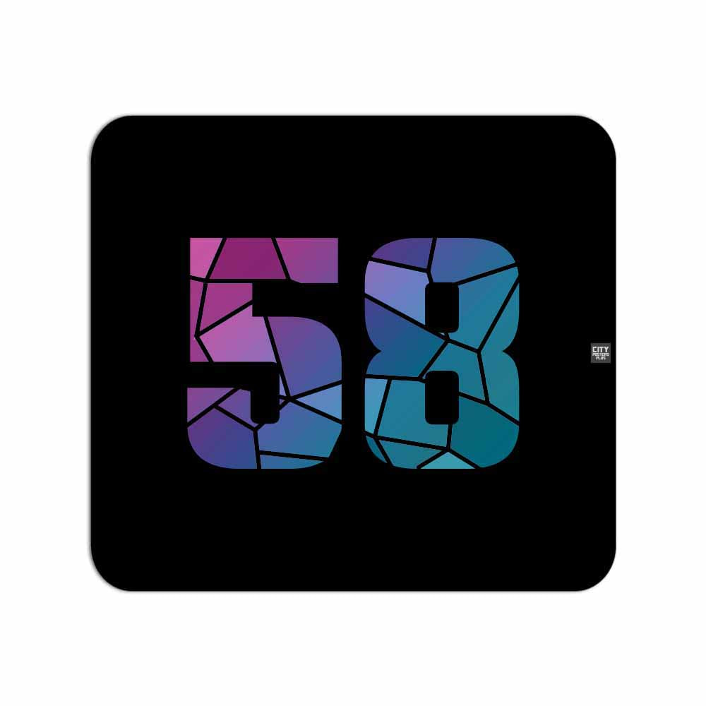 58 Number Mouse pad (Black)