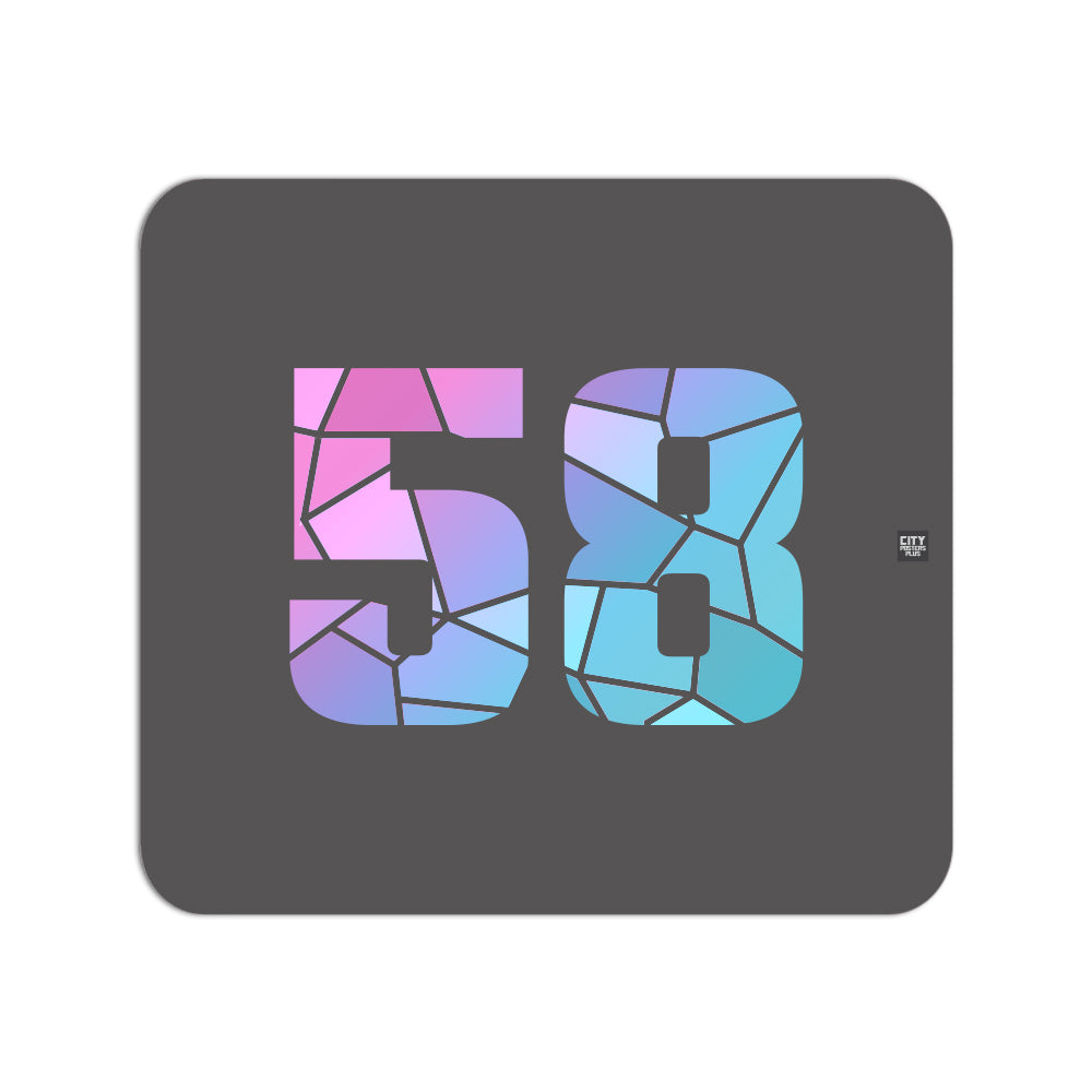 58 Number Mouse pad (Charcoal Grey)