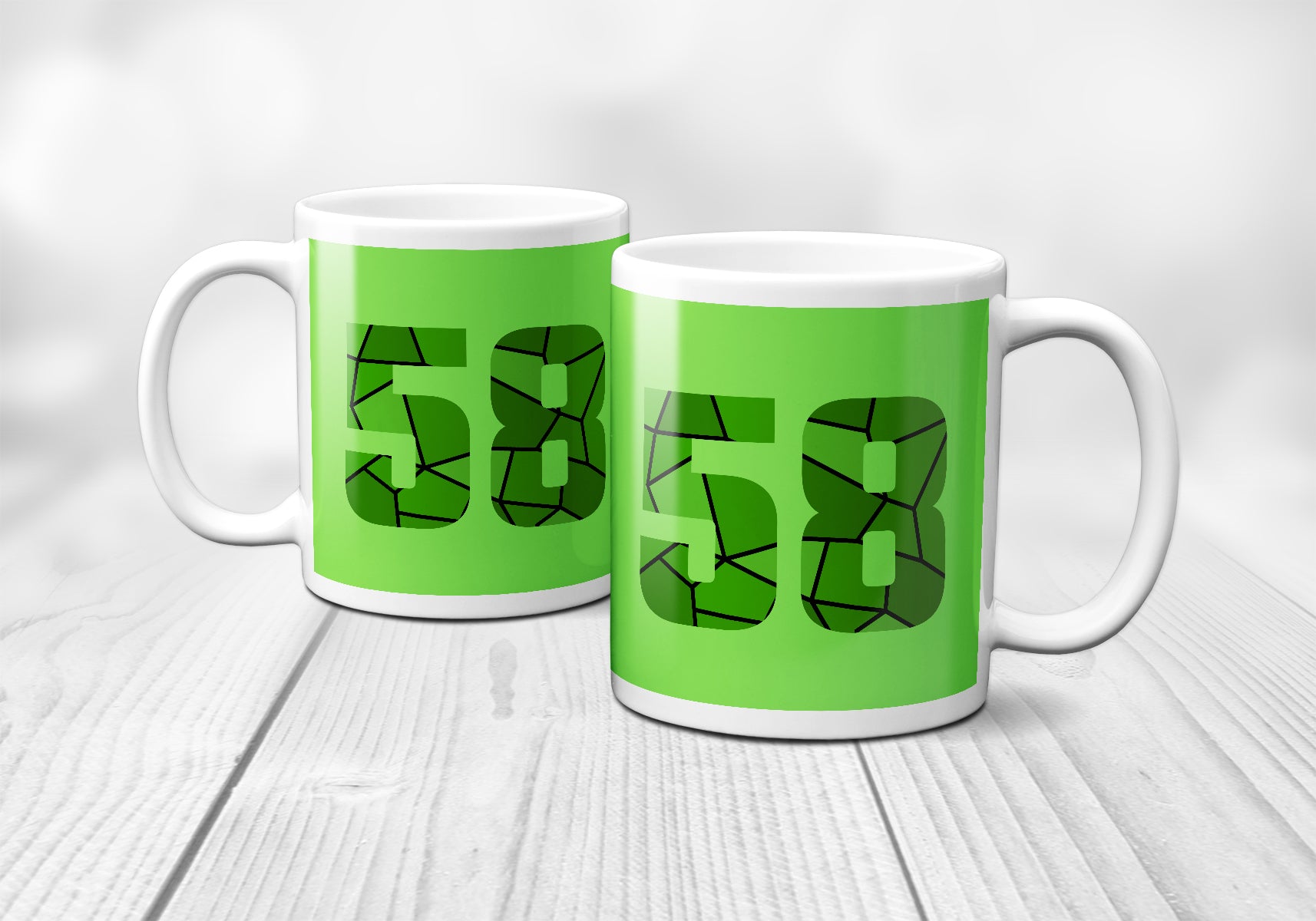 58 Number Mug (Liril Green)