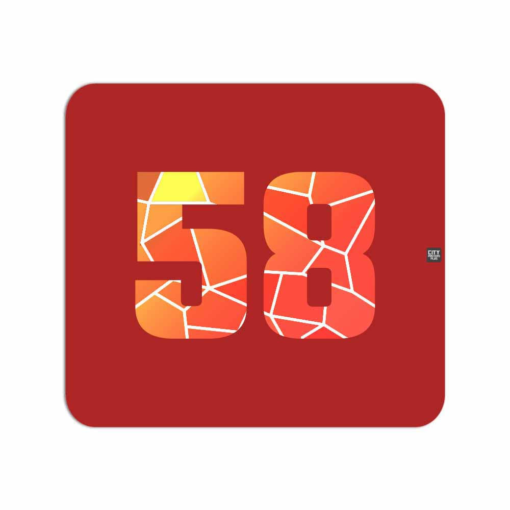 58 Number Mouse pad (Red)