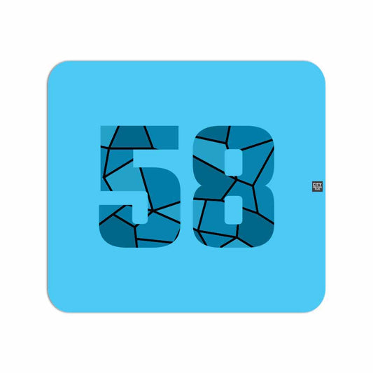 58 Number Mouse pad (Sky Blue)