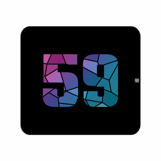 59 Number Mouse pad (Black)