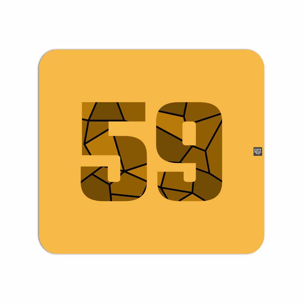 59 Number Mouse pad (Golden Yellow)