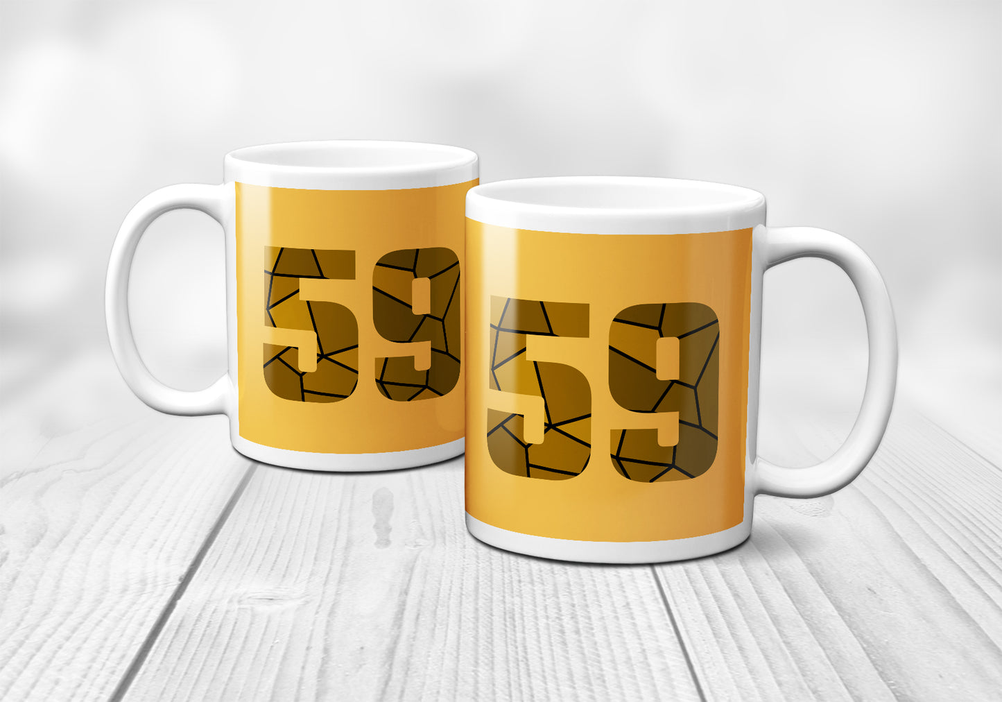 59 Number Mug (Golden Yellow)