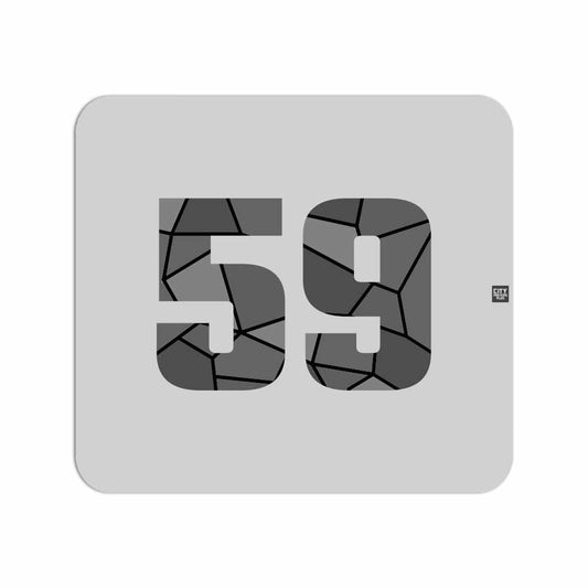 59 Number Mouse pad (Melange Grey)