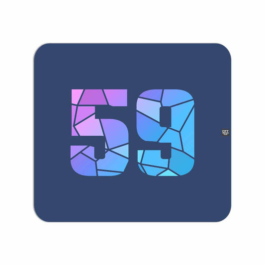 59 Number Mouse pad (Navy Blue)