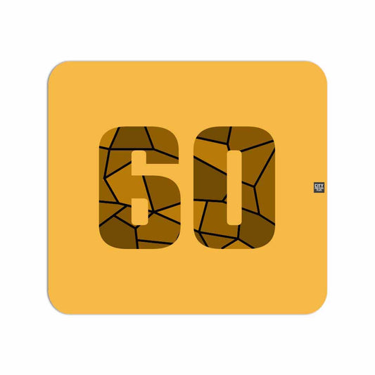 60 Number Mouse pad (Golden Yellow)