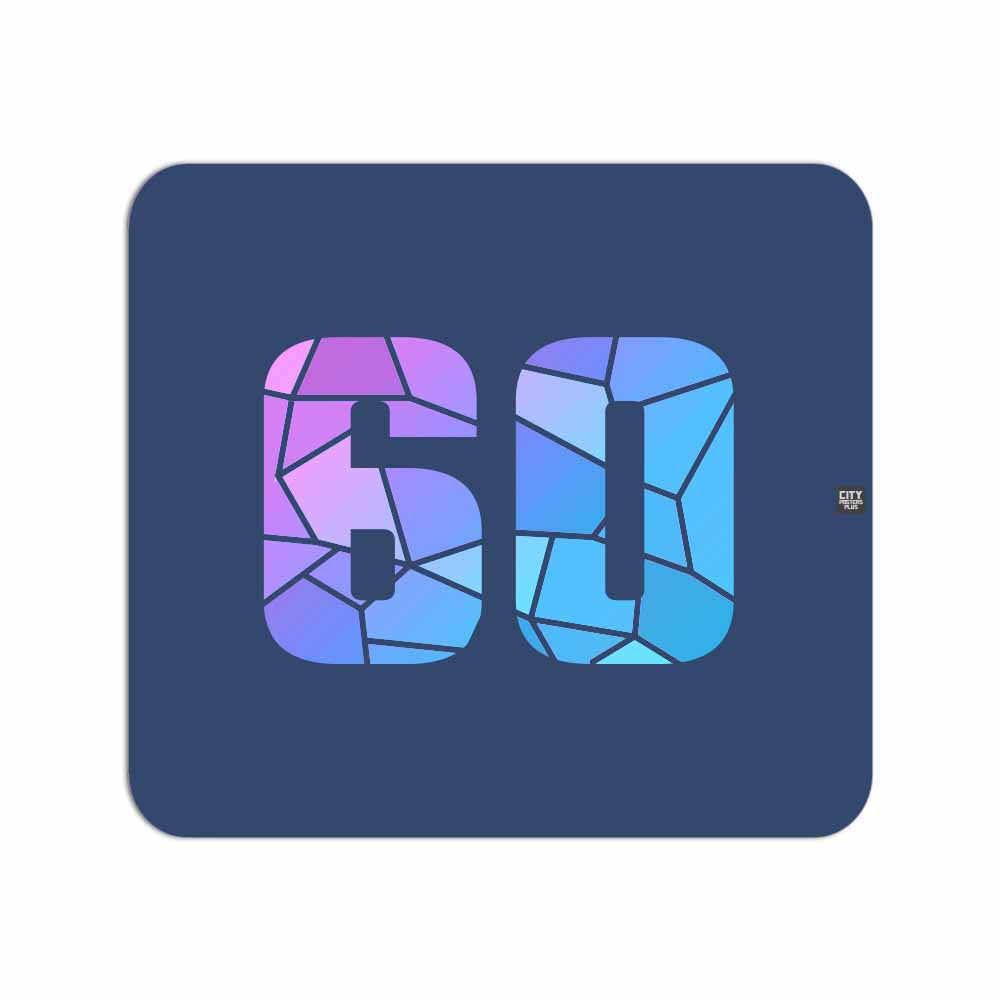 60 Number Mouse pad (Navy Blue)