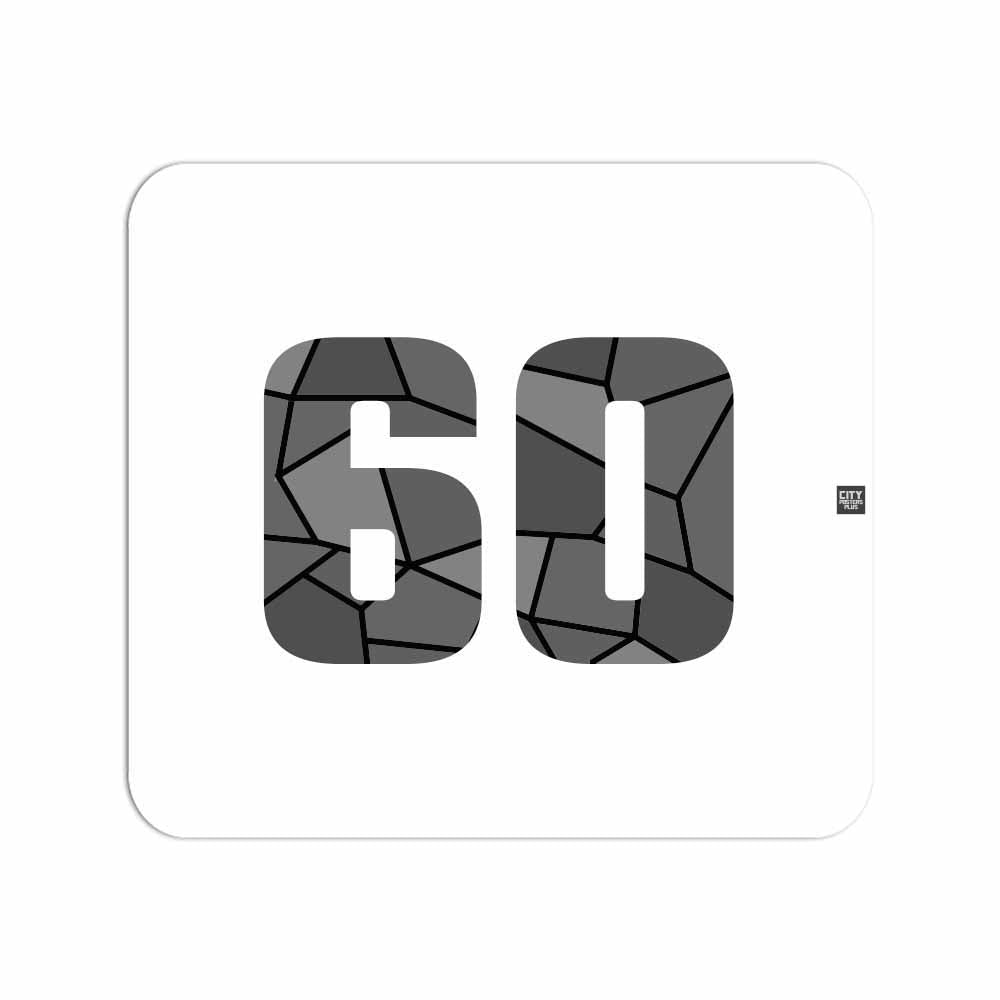 60 Number Mouse pad (White)