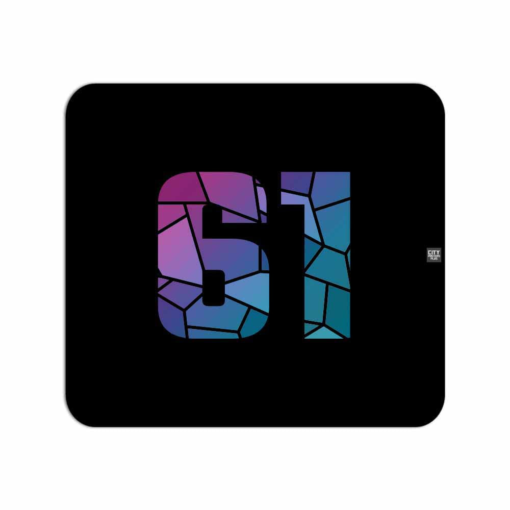 61 Number Mouse pad (Black)