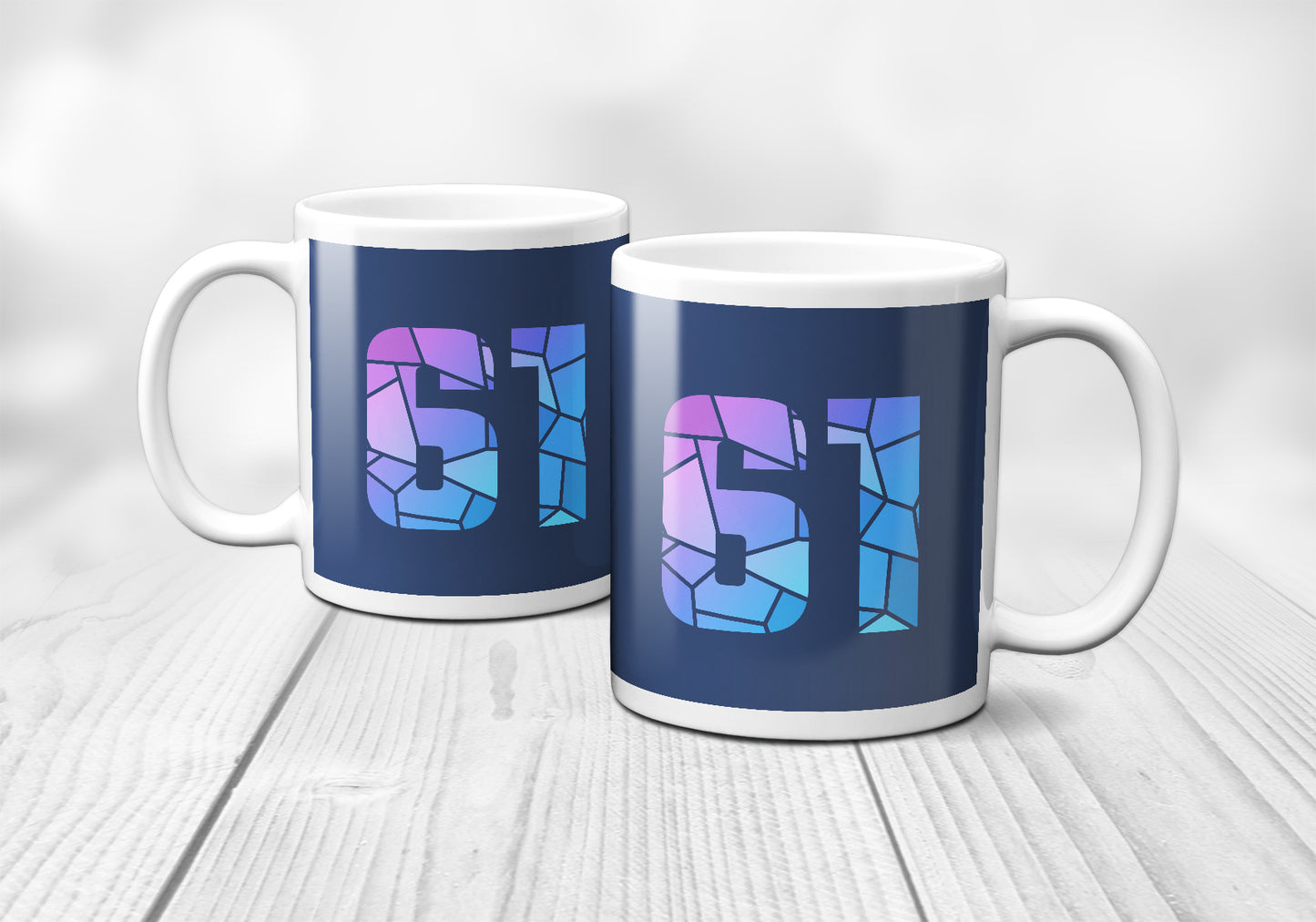 61 Number Mug (Navy Blue)