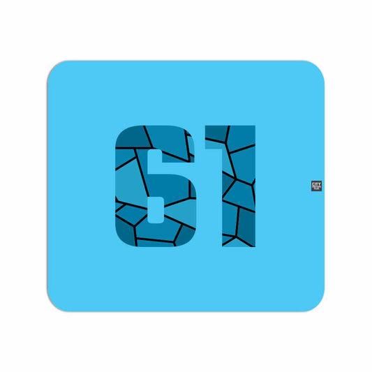 61 Number Mouse pad (Sky Blue)