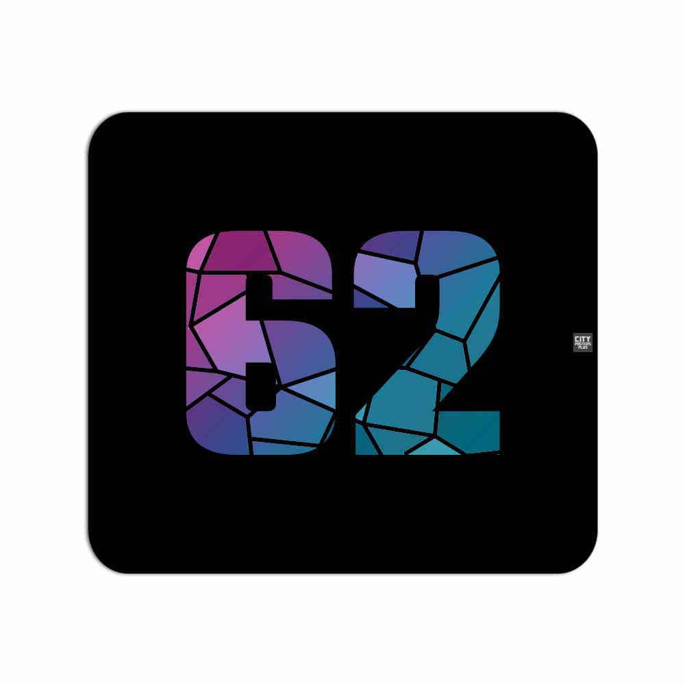 62 Number Mouse pad (Black)