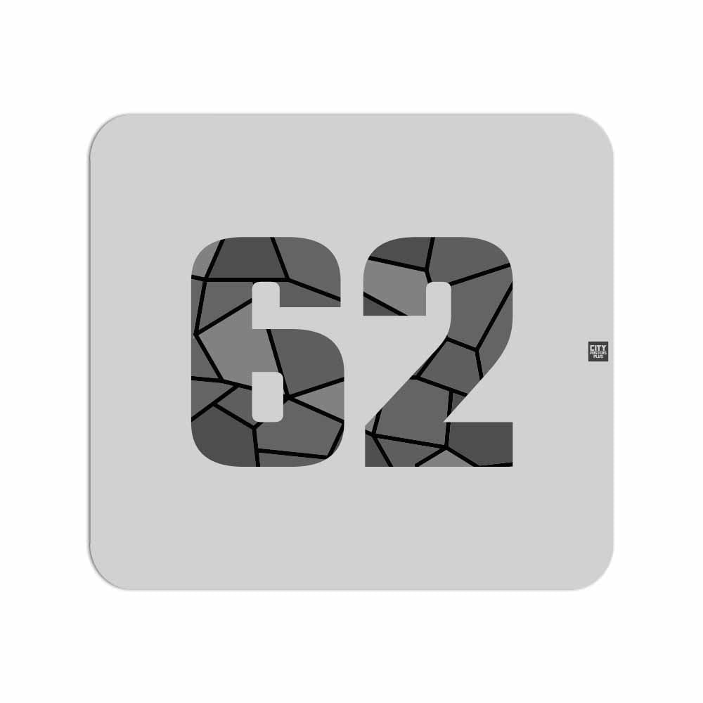 62 Number Mouse pad (Melange Grey)