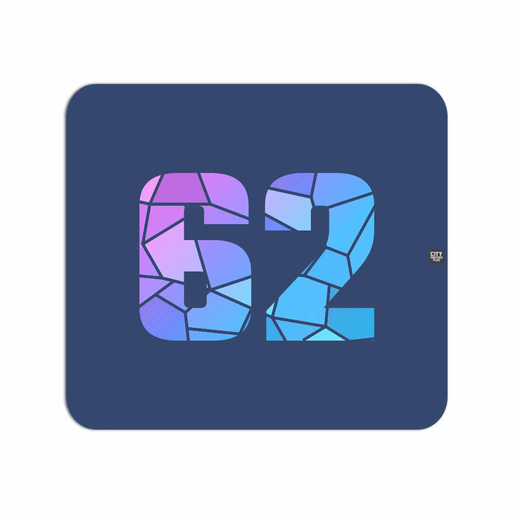 62 Number Mouse pad (Navy Blue)