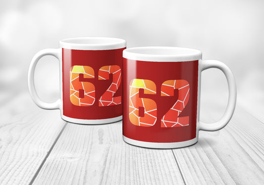 62 Number Mug (Red)