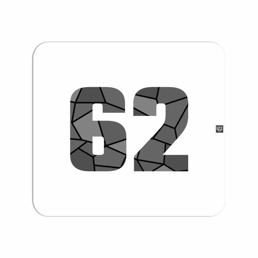 62 Number Mouse pad (White)