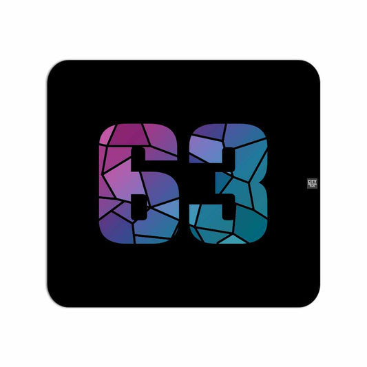 63 Number Mouse pad (Black)