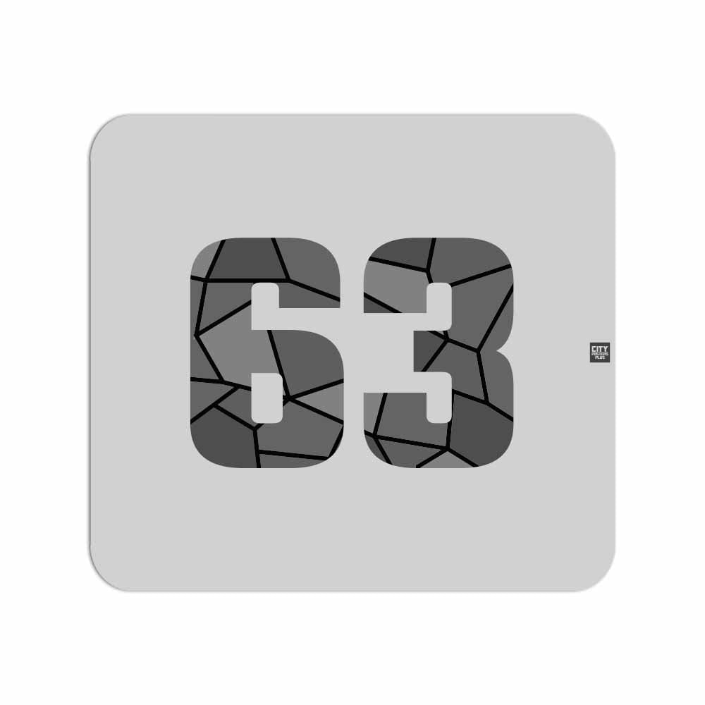 63 Number Mouse pad (Melange Grey)