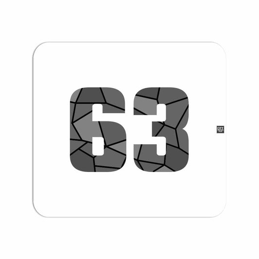 63 Number Mouse pad (White)