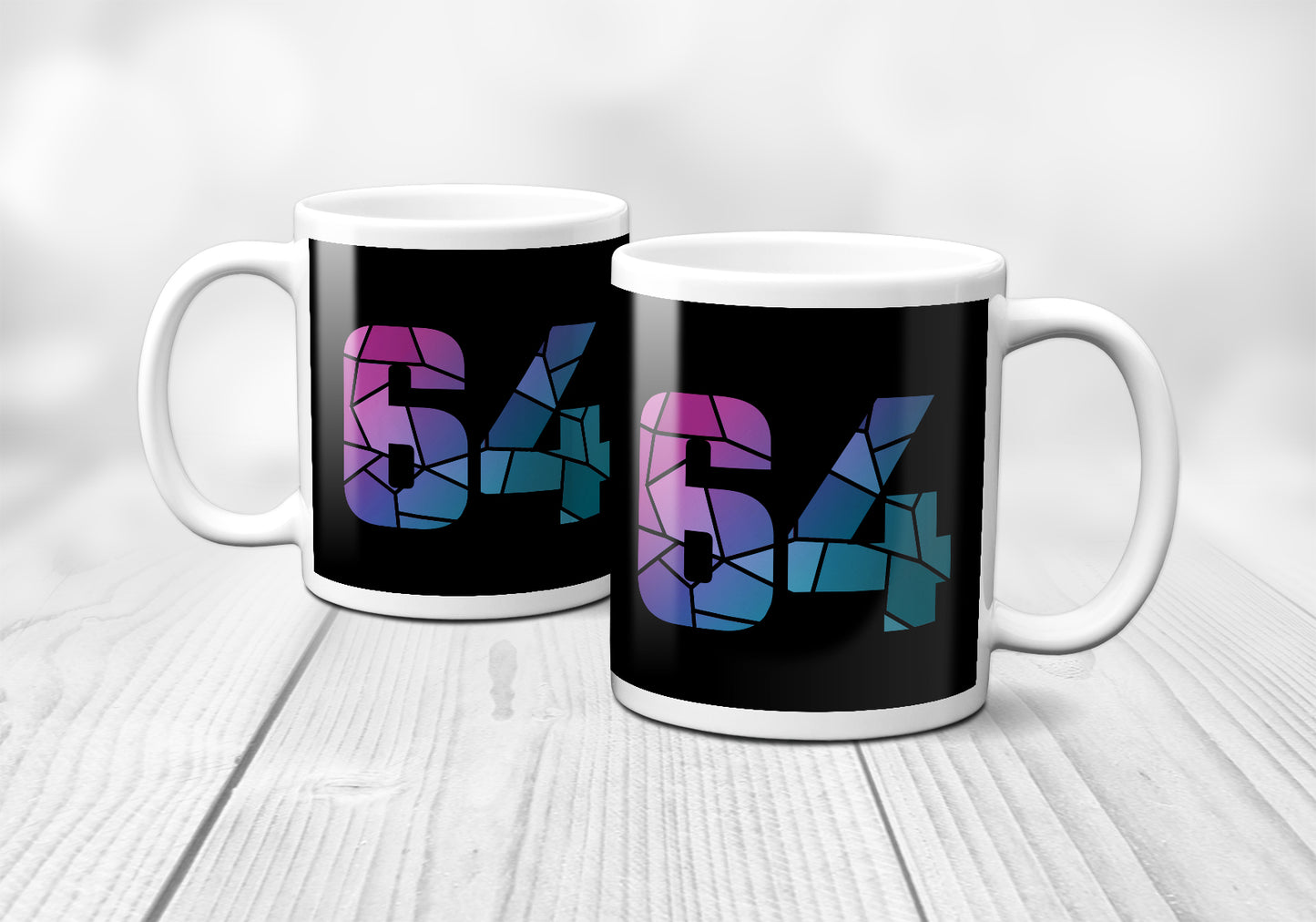 64 Number Mug (Black)