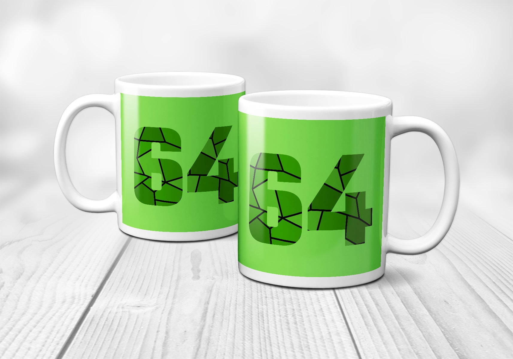 64 Number Mug (Liril Green)