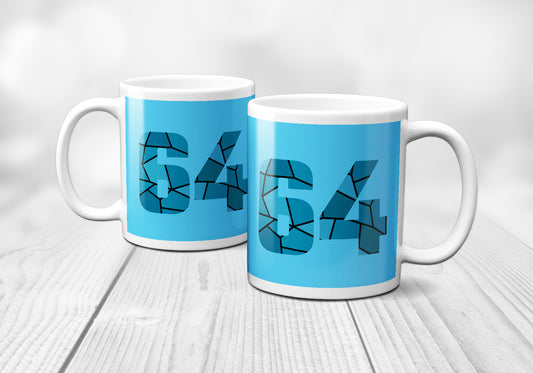 64 Number Mug (Sky Blue)