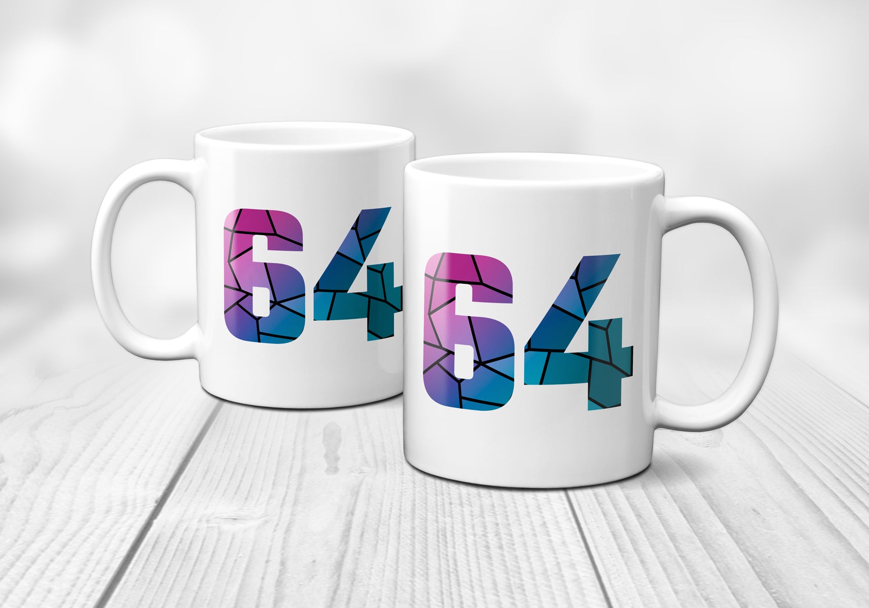 64 Number Mug (White)