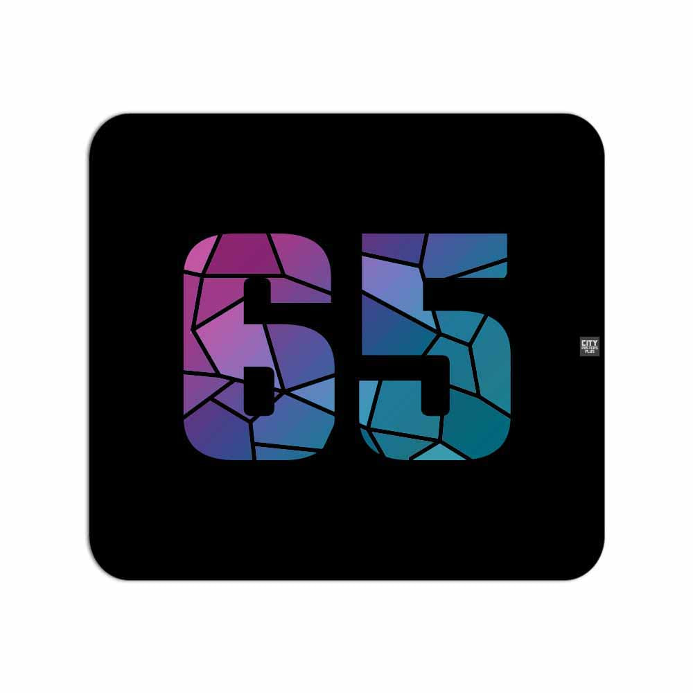 65 Number Mouse pad (Black)