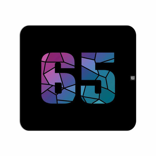 65 Number Mouse pad (Black)