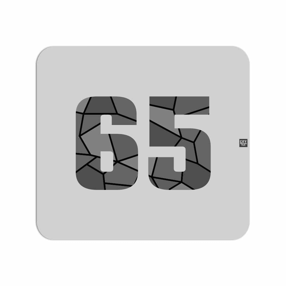 65 Number Mouse pad (Melange Grey)