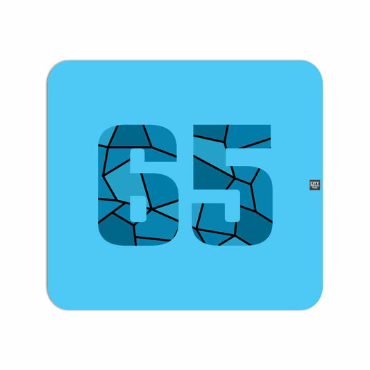 65 Number Mouse pad (Sky Blue)