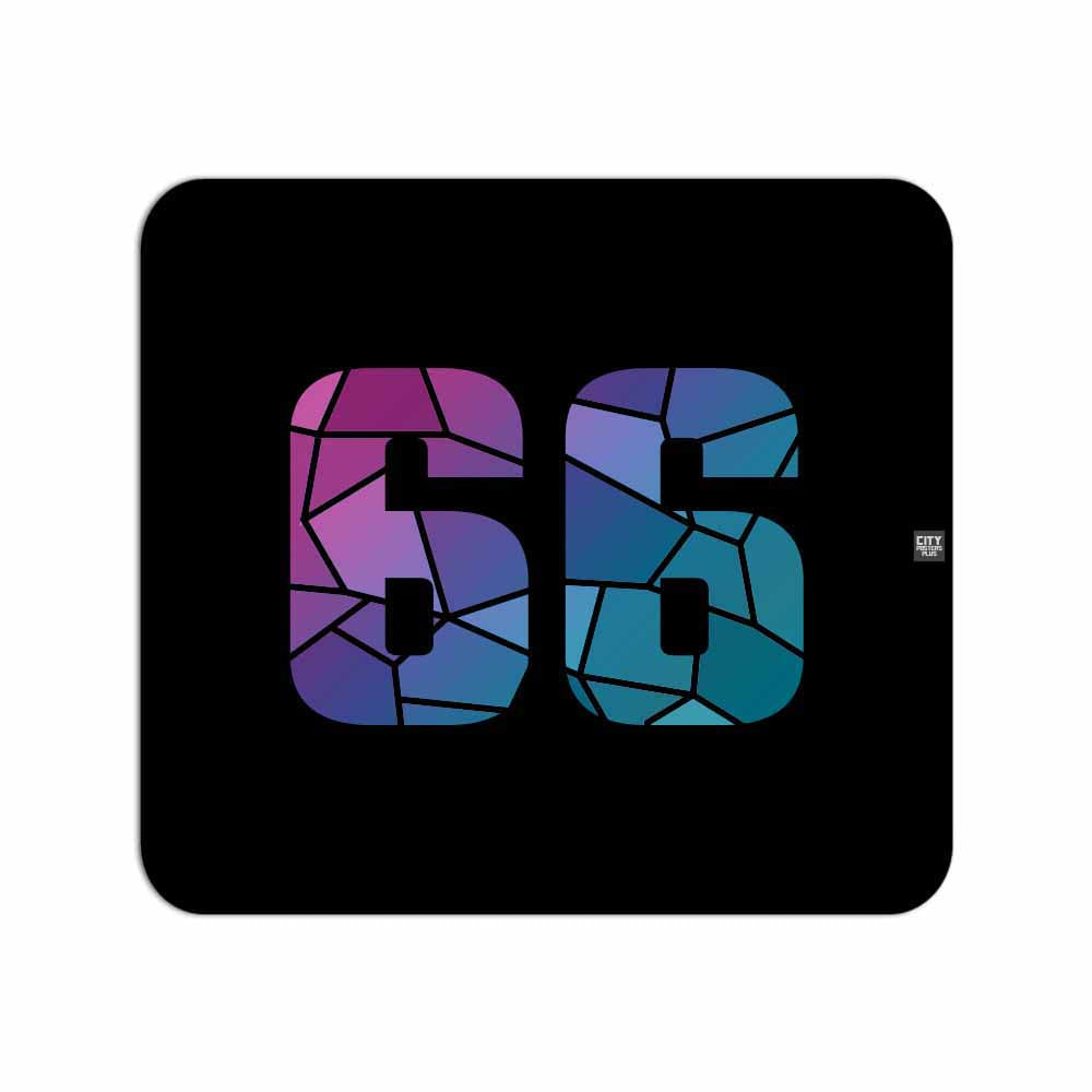 66 Number Mouse pad (Black)