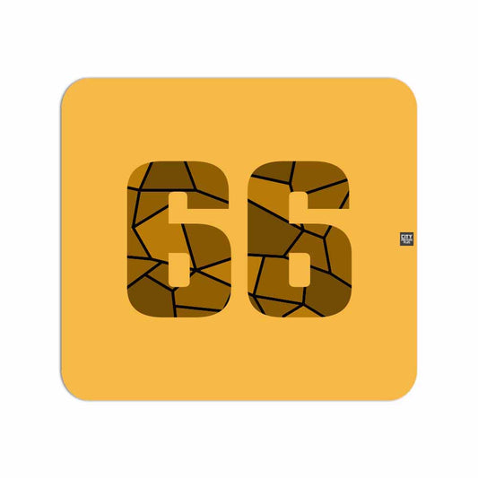 66 Number Mouse pad (Golden Yellow)