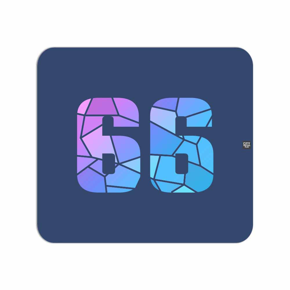 66 Number Mouse pad (Navy Blue)