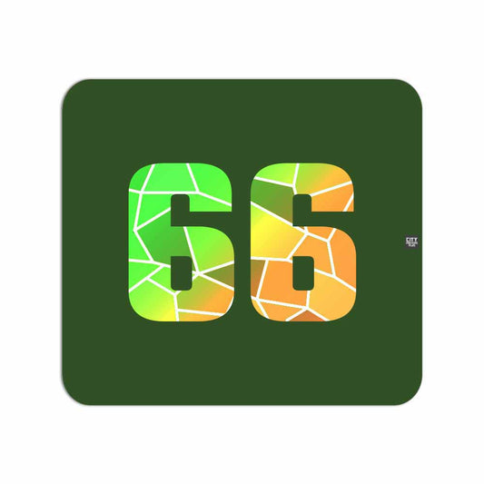 66 Number Mouse pad (Olive Green)