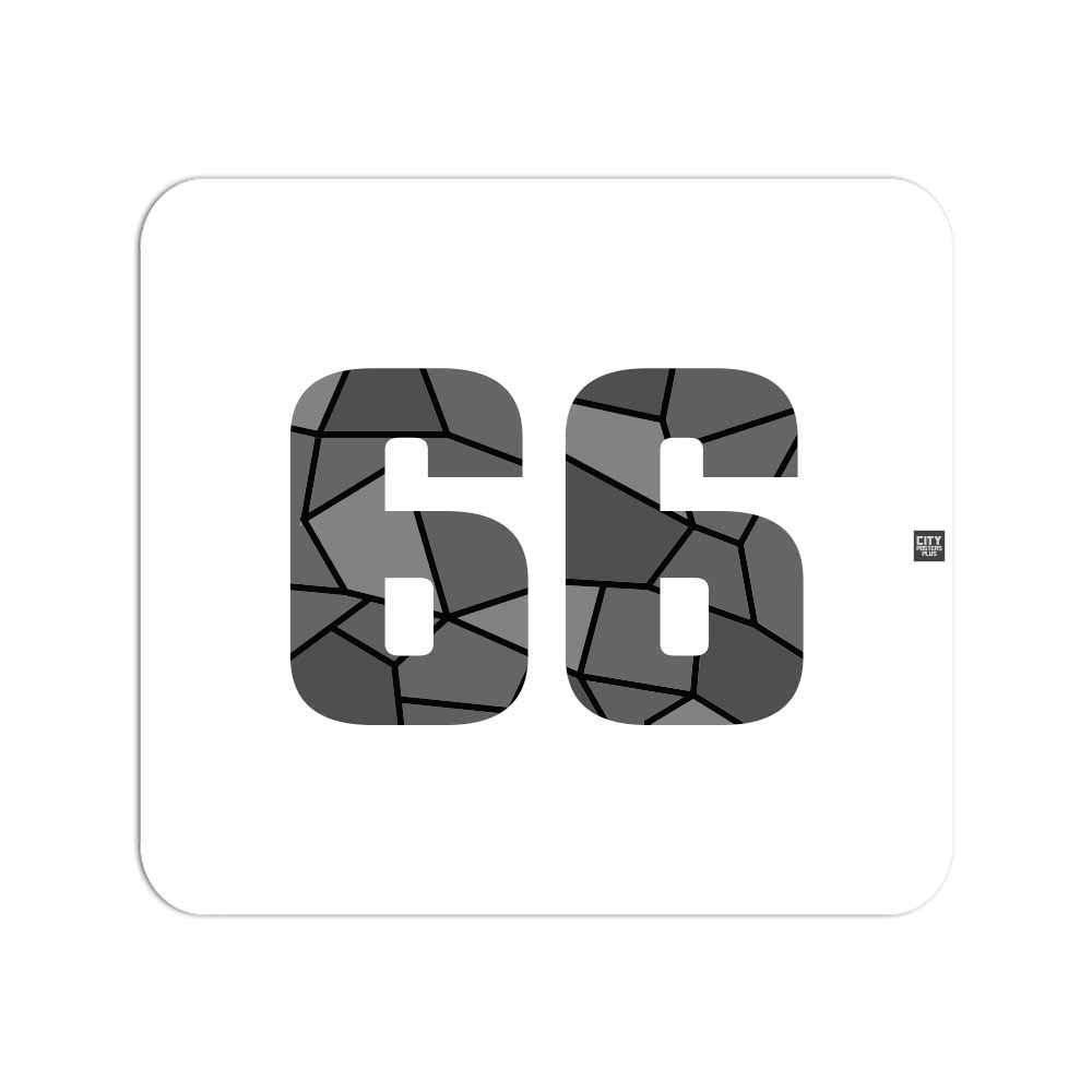 66 Number Mouse pad (White)