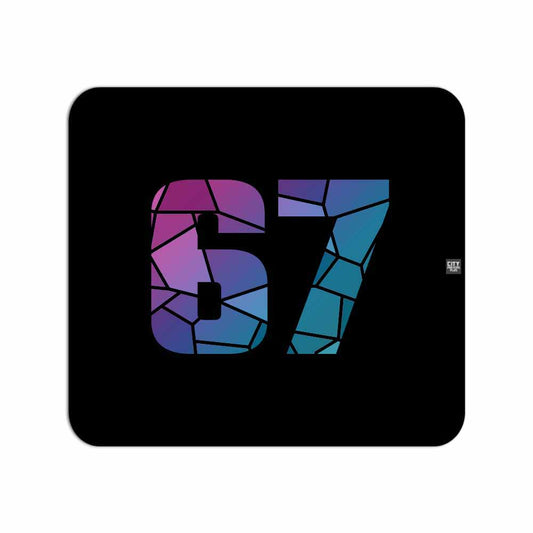 67 Number Mouse pad (Black)