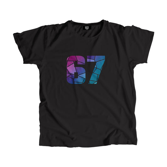 67 Number Men Women Unisex T-Shirt (Black)