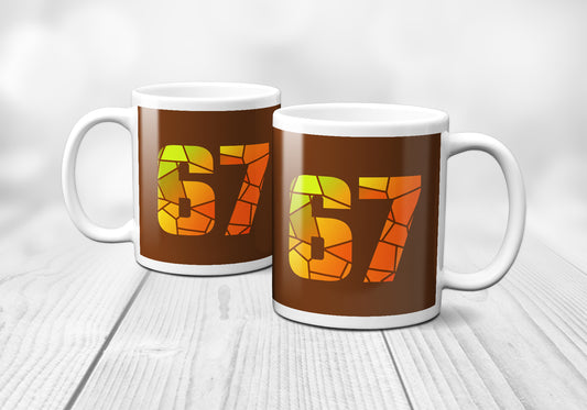 67 Number Mug (Brown)