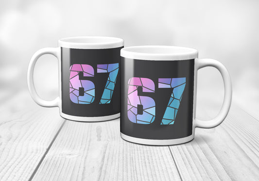 67 Number Mug (Charcoal Grey)