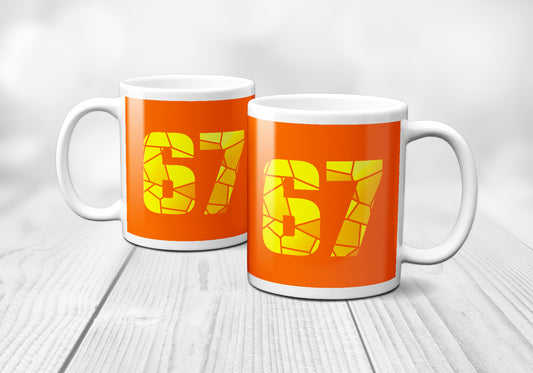 67 Number Mug (Orange)