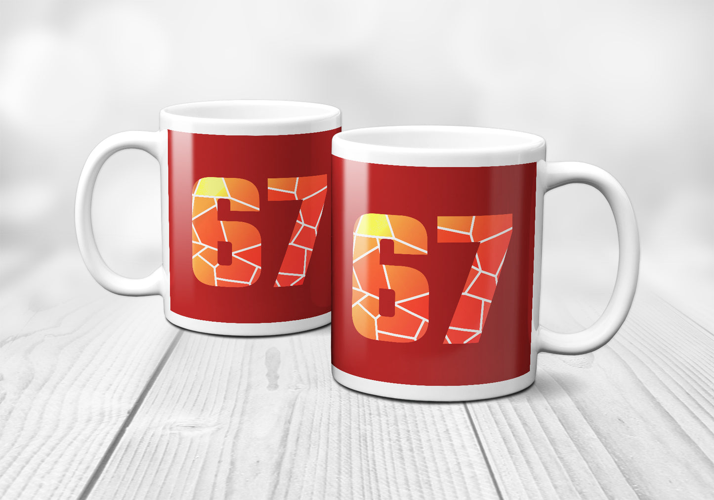 67 Number Mug (Red)