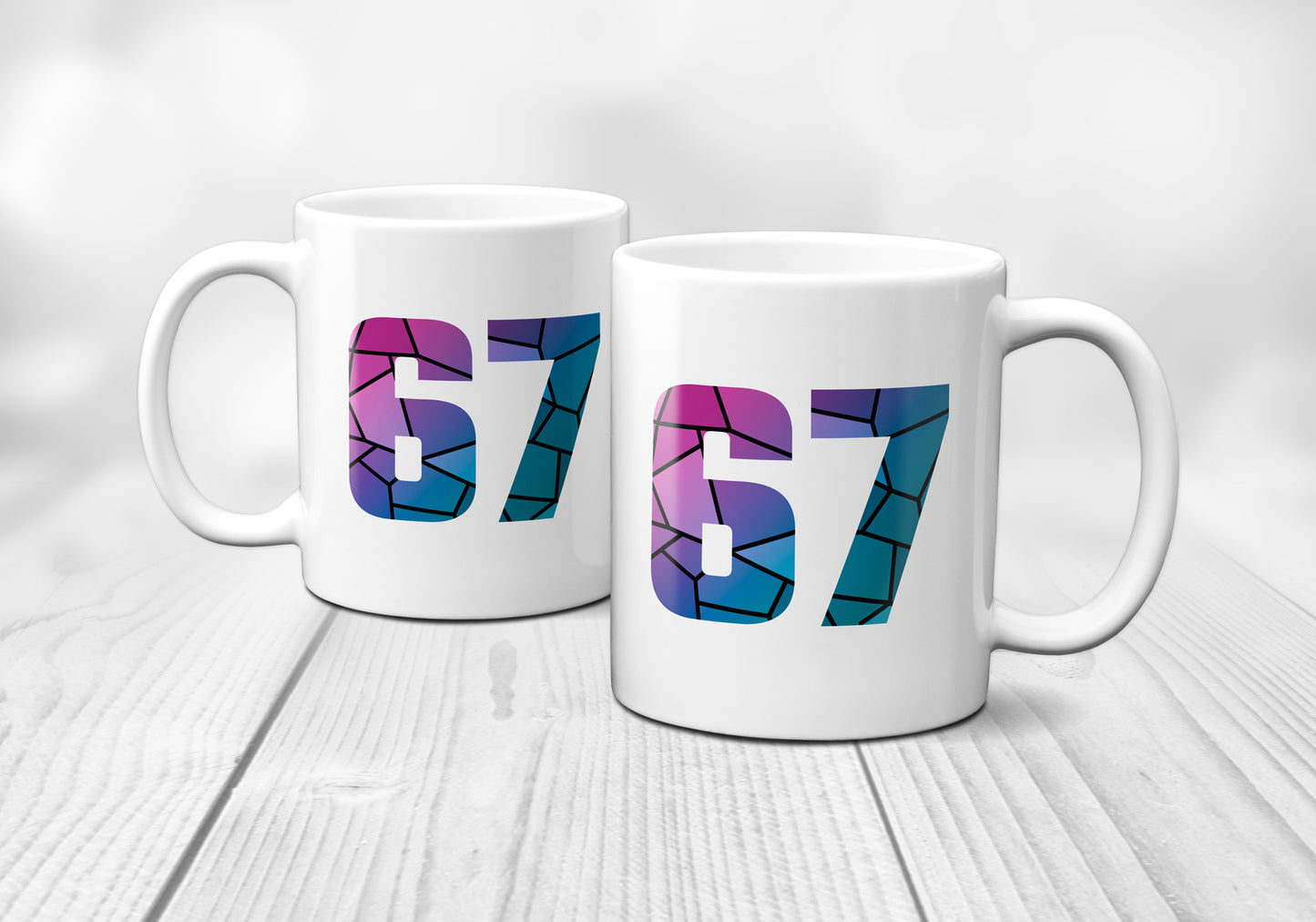 67 Number Mug (White)