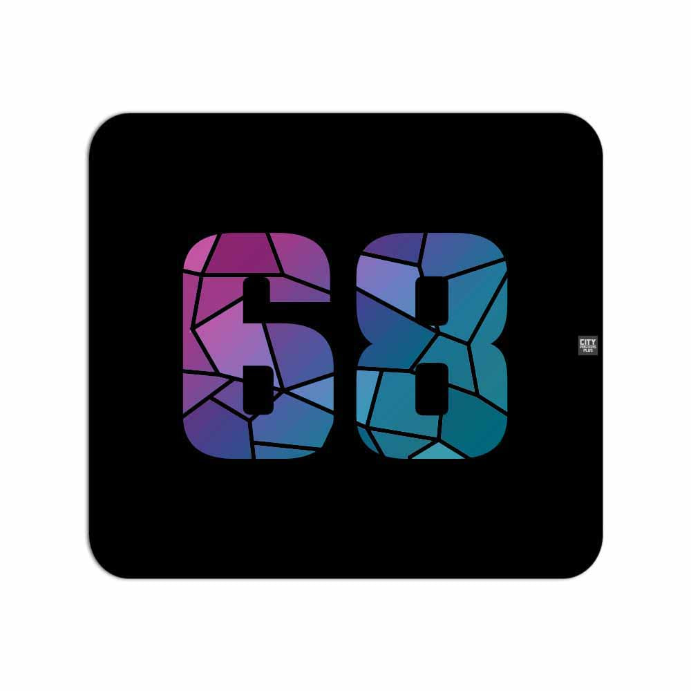 68 Number Mouse pad (Black)