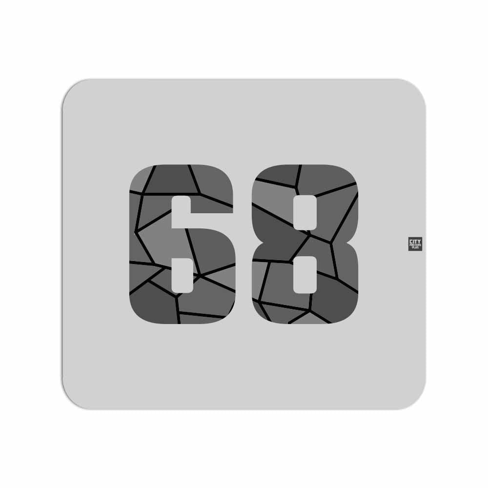 68 Number Mouse pad (Melange Grey)