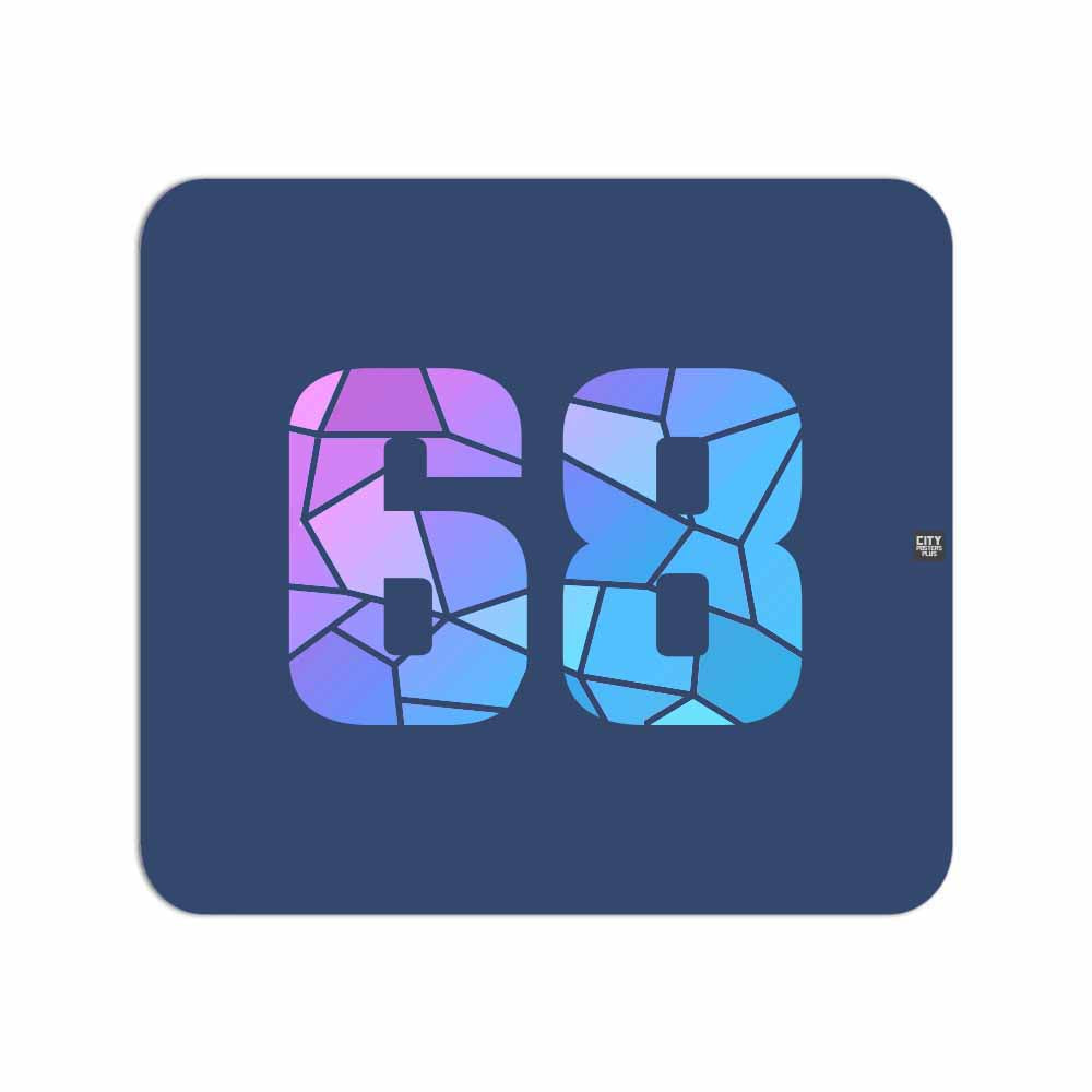 68 Number Mouse pad (Navy Blue)