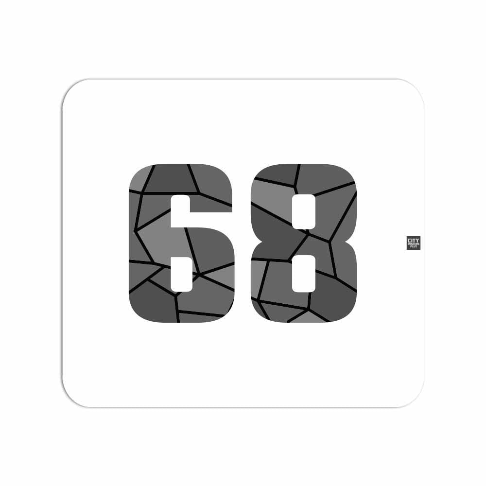 68 Number Mouse pad (White)